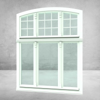 3 D Konstruktion Denkmalschutzfenster mit Segmentbogen